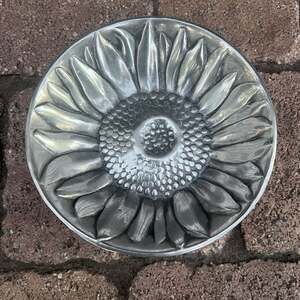 Vintage 1992 Mariposa Brillante Aluminum Sunflower 6” Trinket Bowl